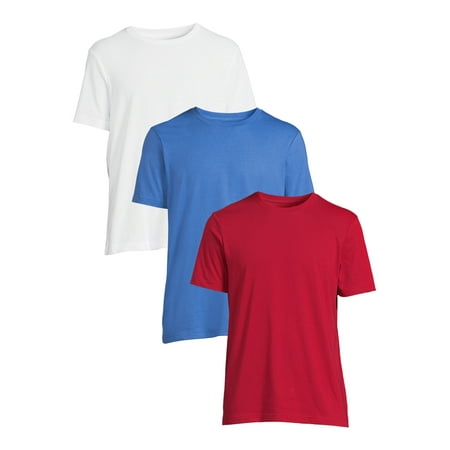 George Men's & Big Men's Classic Fit 3-Pack Crewneck Tee with Short Sleeves, Sizes XS-3XL