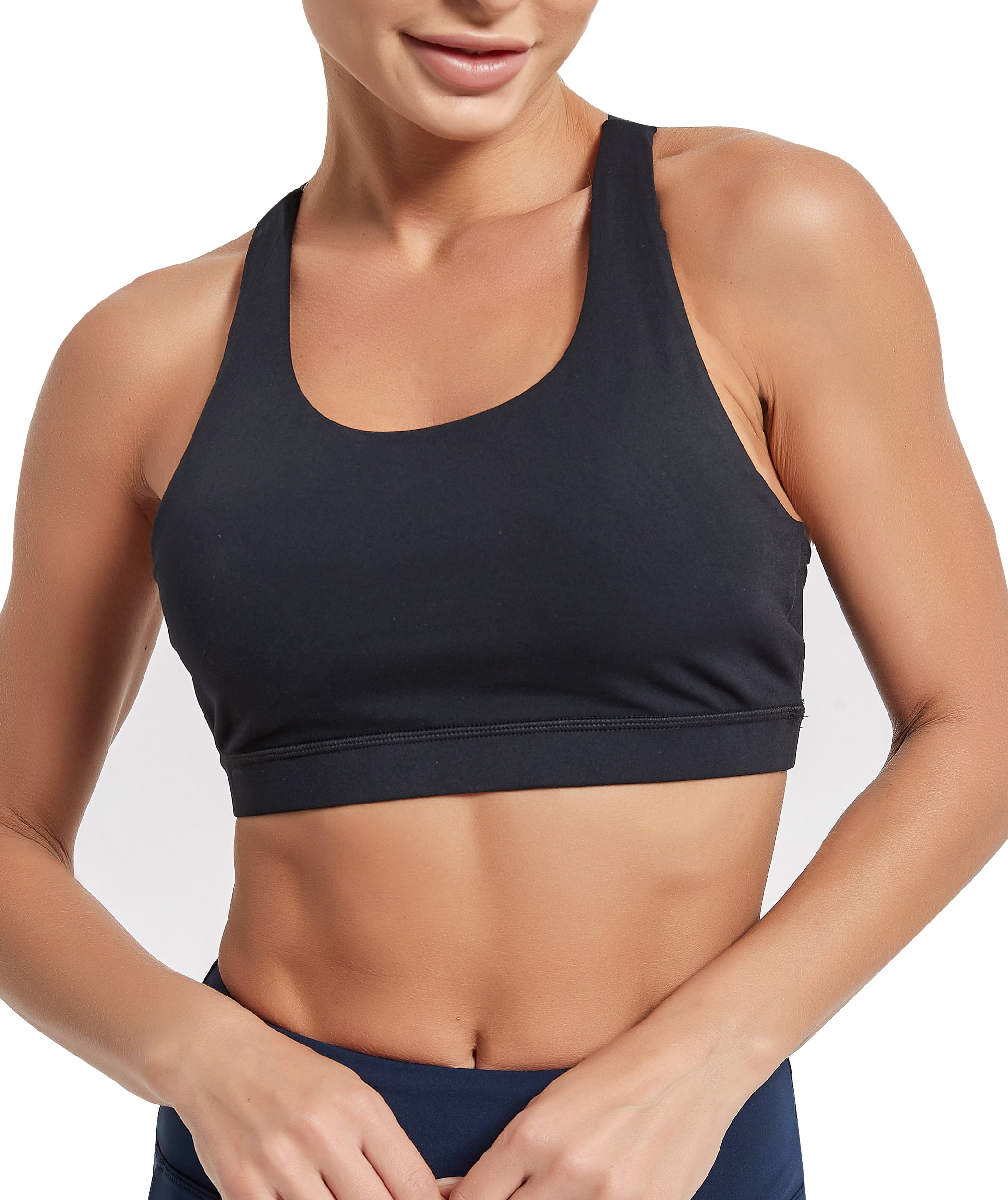 Stelle Sports Bras for Women, Yoga Workout Running Gym Activewear Crop Bras  with Wide Strap (Charcoal-2,XS) at  Women's Clothing store