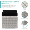 thumbnail image 4 of Best Choice Products Set of 2 Wicker Ottomans, Multipurpose Furniture w/ Removable Cushions - Gray/Black, 4 of 8
