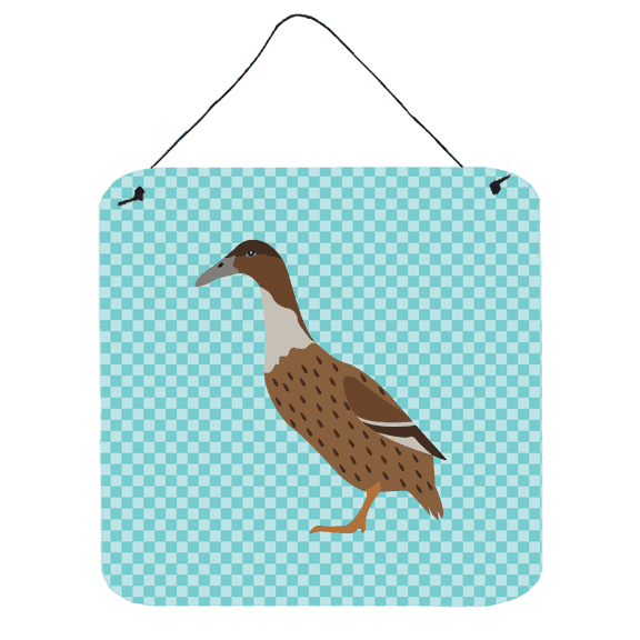 Carolines Treasures BB8035DS66 Dutch Hook Bill Duck Blue Check Wall or Door Hanging Prints, 6 x 6 in.
