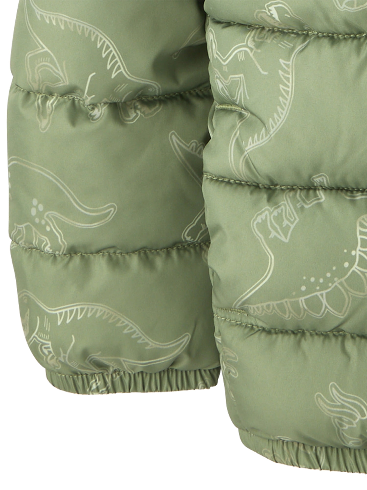 The Children's Place Toddler Boys Long Sleeve Print Hooded Puffer Jacket, Sizes 12M-5T