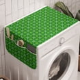 thumbnail image 1 of Geometric Washing Machine Organizer, Retro Inspired Pattern with Nested Rounds in Fresh Nature Tones Primt, Anti-slip Fabric Top Cover for Washer and Dryer, Green and Apple Green, by Ambesonne, 1 of 1