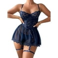 thumbnail image 2 of CAILDANL Women's lace pajama set, 2 of 6