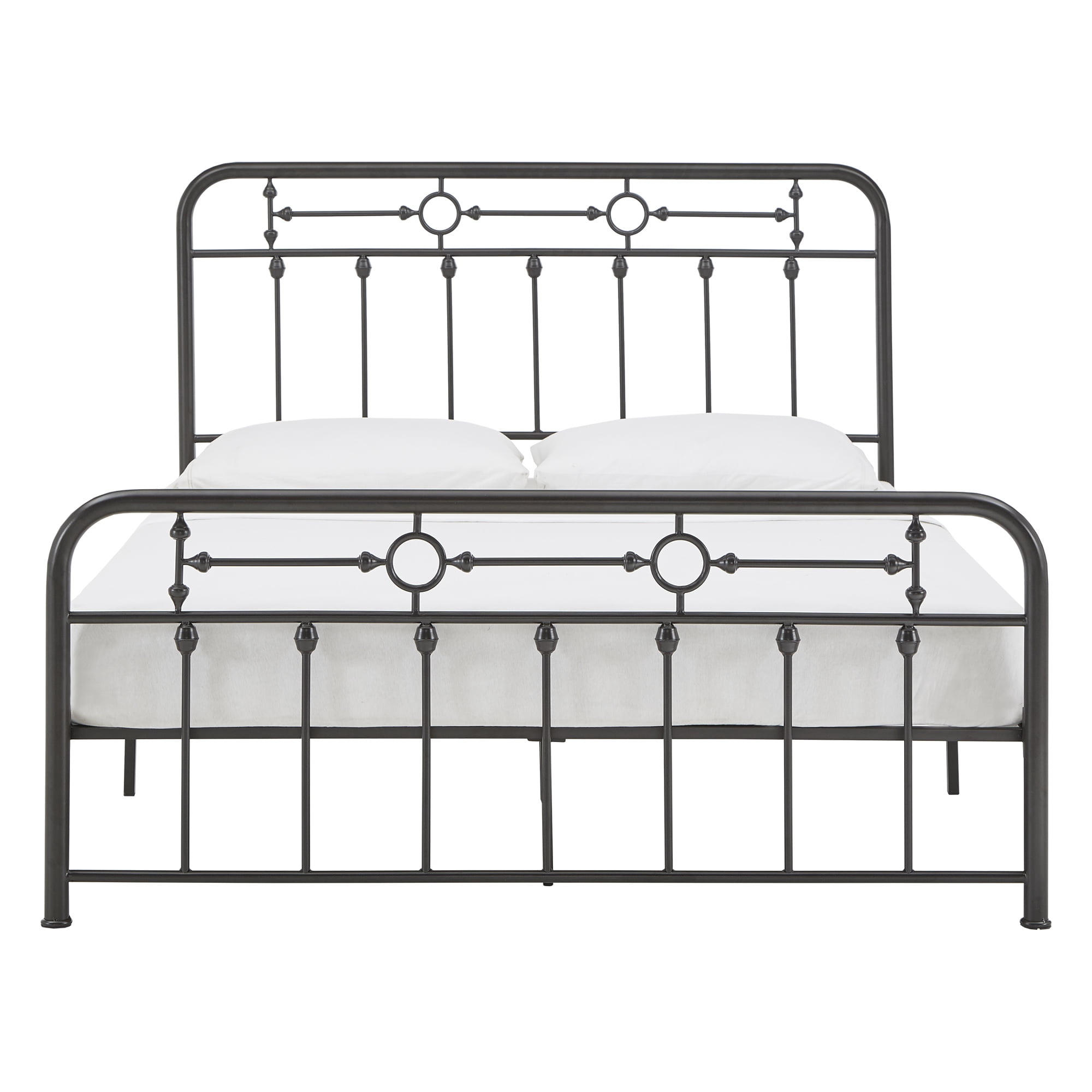 Weston Home Reeve Metal Spindle Platform Bed, Queen, Antique Dark Bronze