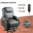 thumbnail image 4 of Lacoo Power Lift Recliner with Massage, Gray Faux Leathair, 4 of 6