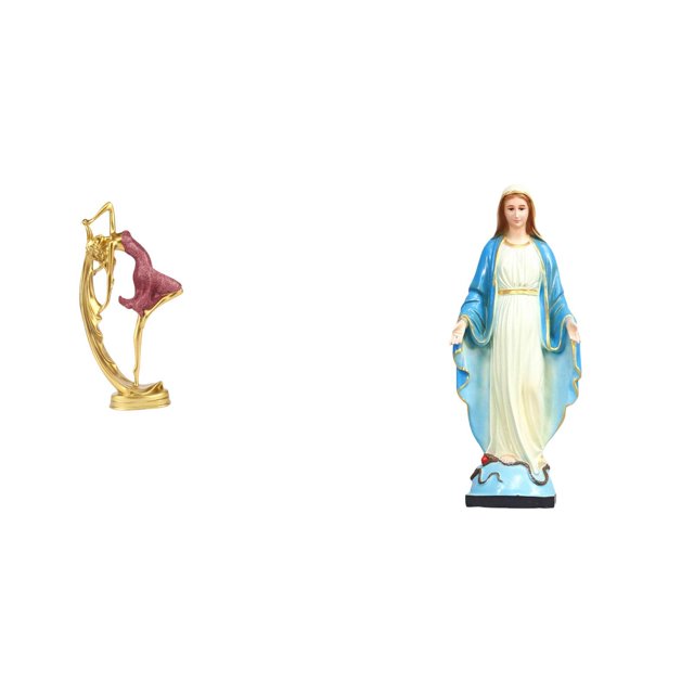 Estatua de niña bailarina de ballet, esculturas de resina, figuras coleccionables, artesanías católicas, adorno de mesa único, adecuado para regalar,