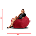 thumbnail image 2 of Sillón Puff Mediano muy cómodo Gamuza Rojo Puff MX Puff MX Gamuza Rojo Mediano, 2 of 2