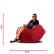 thumbnail image 2 of Sillón Puff Mediano muy cómodo Gamuza Rojo Puff MX Puff MX Gamuza Rojo Mediano, 2 of 2