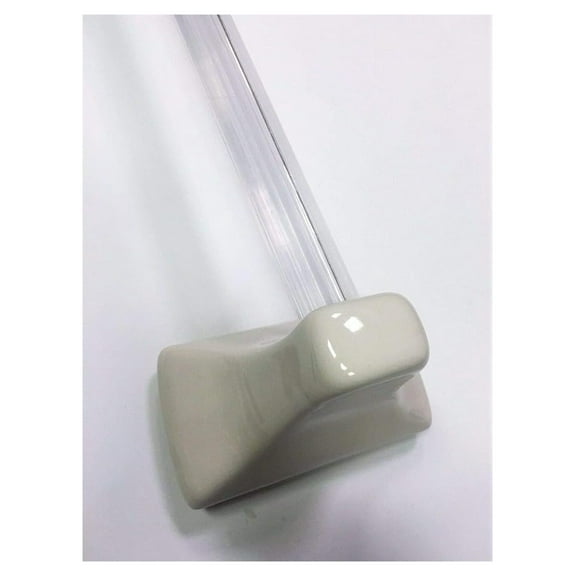 24" Almond Towel Bar - Glazed Ceramic Bathroom Accessories - Thinset/Adhesive Mount - Wall Mounted Tub & Shower - Classic Design - Includes Holders