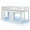White, variant on Gymax Twin Size Loft Bed w/ LED Lights 2 Doors Underbed Space & Shelves for Kids White