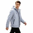 thumbnail image 3 of StSilkitty Rain Jacket for Men Windbreaker Waterproof Long Sleeve Zip up Hiking Camping Hooded Jacket Coat with Pockets, 3 of 5