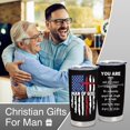 thumbnail image 4 of Christian Gifts for Men, Catholic Gift, Religious Gifts for Men, Christian Fathers Day Birthday GraduationTravel Mugs, Inspirational Gifts, Bible Verse Gift, Man of God 20oz Coffee Tumbler, 4 of 6