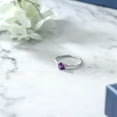 thumbnail image 4 of Gem Stone King 925 Sterling Silver and 10K Rose Gold Purple Amethyst Solitaire Engagement Ring for Women (0.48 Cttw, Gemstone February Birthstone, Round 5MM, Available in Size 5, 6, 7, 8, 9), 4 of 4