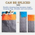 thumbnail image 3 of Warm Double Sleeping Bag Men and Women Sleeping Bag Outdoor Camping Ultra Light Adult Suitable for Hiking Soft Stitchable,Blue, 3 of 6