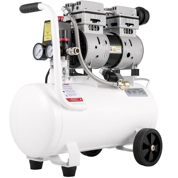 6.6 Gallon Pancake Air Compressor, 1 HP Oil-Free Portable Compressor with 115 PSI Steel Tank, 750W Ultra Quiet for Home Repair and Tire Inflation