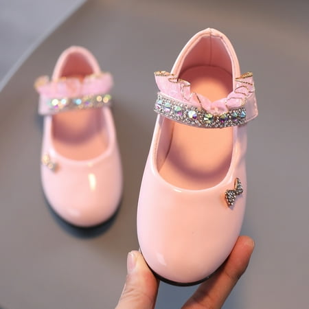 

Kuegmeu Girls Dress Shoes Toddler Mary Janes Bow Knot Comfy Non-slip Shoes Little Girl School Uniform Oxford Shoes for Girl Flats Pink 6.5
