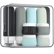 Mrsdry Travel Bottles - 8 Pack, TSA Approved Travel Size Toiletries, Leak Proof Silicone Squeezable Containers in Clear Bag