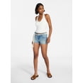 thumbnail image 2 of No Boundaries Low Rise Studded Denim Mini Shorts, 2" Inseam, Women's 00-20, 2 of 5