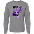 thumbnail image 3 of Inktastic I Wear Purple for My Mom Lupus Awareness Long Sleeve T-Shirt, 3 of 5