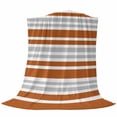 thumbnail image 6 of Orange Stripes Blanket Soft Cozy Warm Throw Blanket for Couch, Plush Fuzzy Flannel Fleece Blankets for Sofa, Modern Minimalist Horizontal Ombre Lines Bed Blankets Lightweight Gifts for Women, 32"x48", 6 of 9