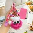 thumbnail image 4 of YiJuHui 4pcs Plush Animal Keychain Toy - Cute Stuffed Keyring Accessory with Soft Fabric & Embroidery Eyes for Bag Charm, Purse Decor, Backpack Ornament 8*10*8cm, 4 of 7