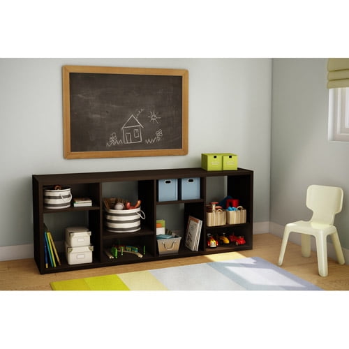 South Shore Reveal Shelving Unit with 8 Compartments, Multiple Finishes