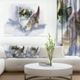 thumbnail image 1 of Chaton Mignon sur Aquarelle Bleue - Impression d'Art sur Toile d'Animal, 1 of 3
