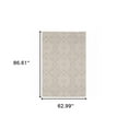 thumbnail image 4 of 5' X 7' Ivory Floral Stain Resistant Indoor Outdoor Area Rug, 4 of 10