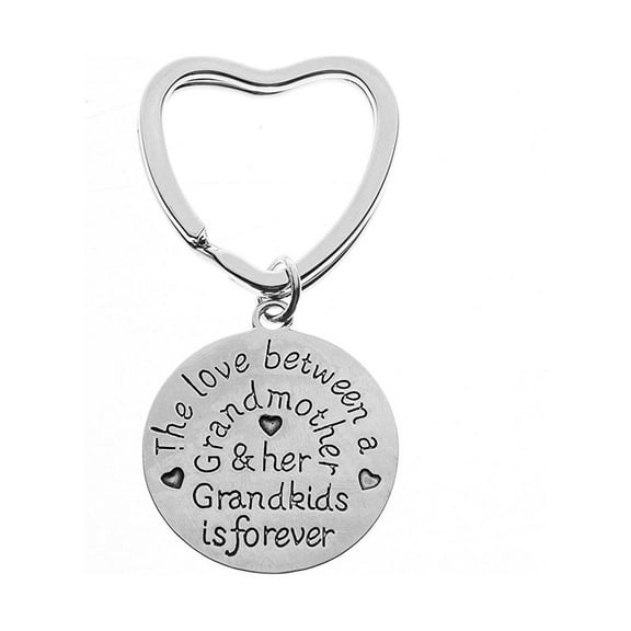 Grandma Keychain, Love Between A Grandmother & Grandkids is Forever, Perfect Grandma Jewelry Gift