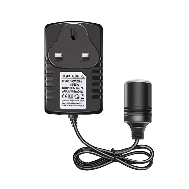 Convertidor de enchufe para encendedor de coche, adaptador de corriente de carga, grabadora de vídeo portátil para vehículo, de 24W Paneles de instrumentos para automóviles enchufe del Reino Unido