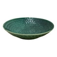 thumbnail image 3 of PotteryDen Green Thumbprint Bowl - Height 5 cm | Diameter 24.5 cm | Hand Painted | Hand Textured | Set of 1 | Ceramic | Ideal for serving food items, 3 of 5