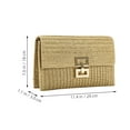 thumbnail image 6 of Casual Woven Clutch Bag Woven Clutch Bag Money Wallet Envelope Clutch Bag, 6 of 7