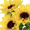 thumbnail image 2 of 11-inch Artificial Silk Yellow Sunflower Cemetery Pick, for Indoor/Outdoor Use, by Mainstays, 2 of 8