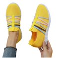 thumbnail image 4 of Zapatillas deportivas de mujer, de malla de color liso, transpirables, cómodas, informales y ligeras, para correr, 4 of 9