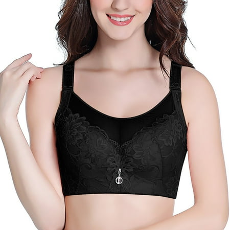 

Yedhsi Plus Size Bras for Women Women s Wireless Secrets Perfectly Smooth Wirefree Bra Full Coverage Sports Bra
