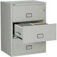 thumbnail image 3 of Phoenix Safe Lateral 31 inch 3-Drawer Fireproof File Cabinet with Key Lock, Water Seal, Gray, LAT3W31LG, 3 of 5