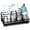 Black, variant on Toothbrush Holders for Bathroom - 5 Partitions Bathroom Counter Organizer with Instant Drying Stone, Stainless Steel Countertop Storage Electric Toothbrush Toothpaste Holder - Black