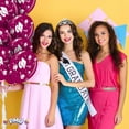 thumbnail image 5 of PMU 50 Pcs Graduation Balloons PartyTex 11 inch Premium Burgundy with All-Over Print White Grad Caps-Confetti and Streamers Graduation Party Decorations, 5 of 7