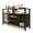 Rustic Brown + Black, variant on Gymax Wine Bar Cabinet 55-Inch Buffet Sideboard with 8-Bottle Wine Racks Gray