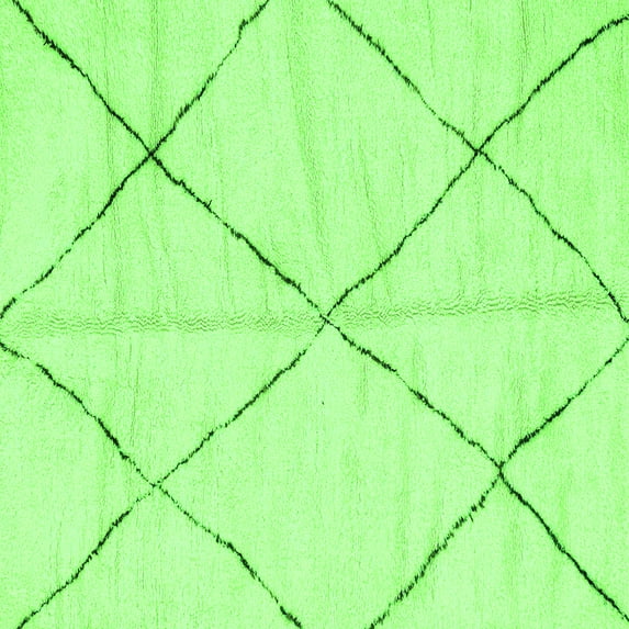 Ahgly Company Indoor Square Solid Green Modern Area Rugs, 3' Square