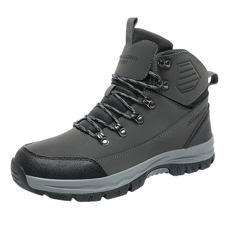 

Jungdeepe Men s Autumn And Winter Fashion High Top Shoes Warm Snow Boots Lightweight Men Lightweight Winter Boot Women Leather Hiking Shoes Lined Shoe Snowshoes with Poles for Women 25