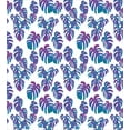 thumbnail image 3 of Hawaiian Colors Duvet Cover Set, Retro Style Continuing Pattern of Monstera Leaves Tropic Feels, Decorative 3 Piece Bedding Set with 2 Pillow Shams, King Size, Purple Sea Blue Teal, by Ambesonne, 3 of 3