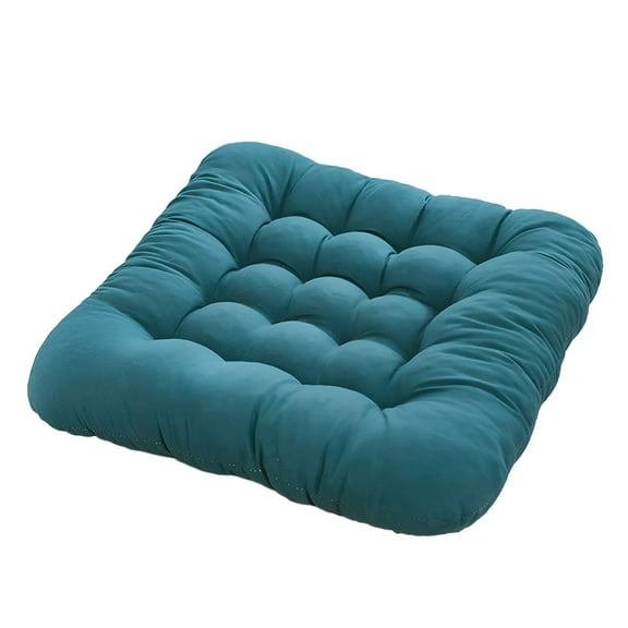 LAMIRO Meditation Floor Pillow,Square Large Pillows Seating for Adults,Tufted Corduroy Floor Cushion for Balcony Outdoor Tatami Living Room,Orange Yellow,16x16 Inch