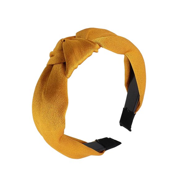 Motique Accessories Shiny Girls Satin Turban Knotted Headband - Gold