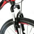 thumbnail image 6 of 26 Inch Mountain Bike 21-Speed Disc Brakes Thickened Shock-Absorbing Front Fork High Carbon Steel Frame with Adjustable Saddle​ Red Black, 6 of 13