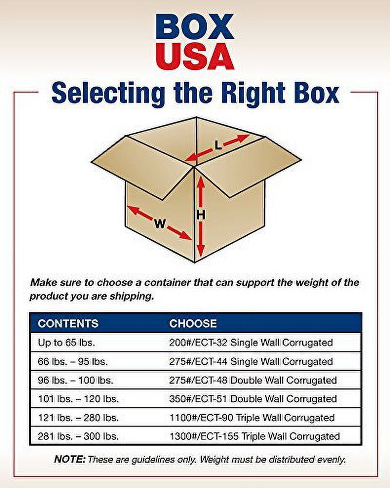 BOX USA 13 x 13 x 17 Corrugated Cardboard Boxes, Medium 13'L x 13'W x 17'H, Pack of 25  Shipping, Packaging, Moving, Storage Box for Home or Business, Strong Wholesale Bulk Boxes
