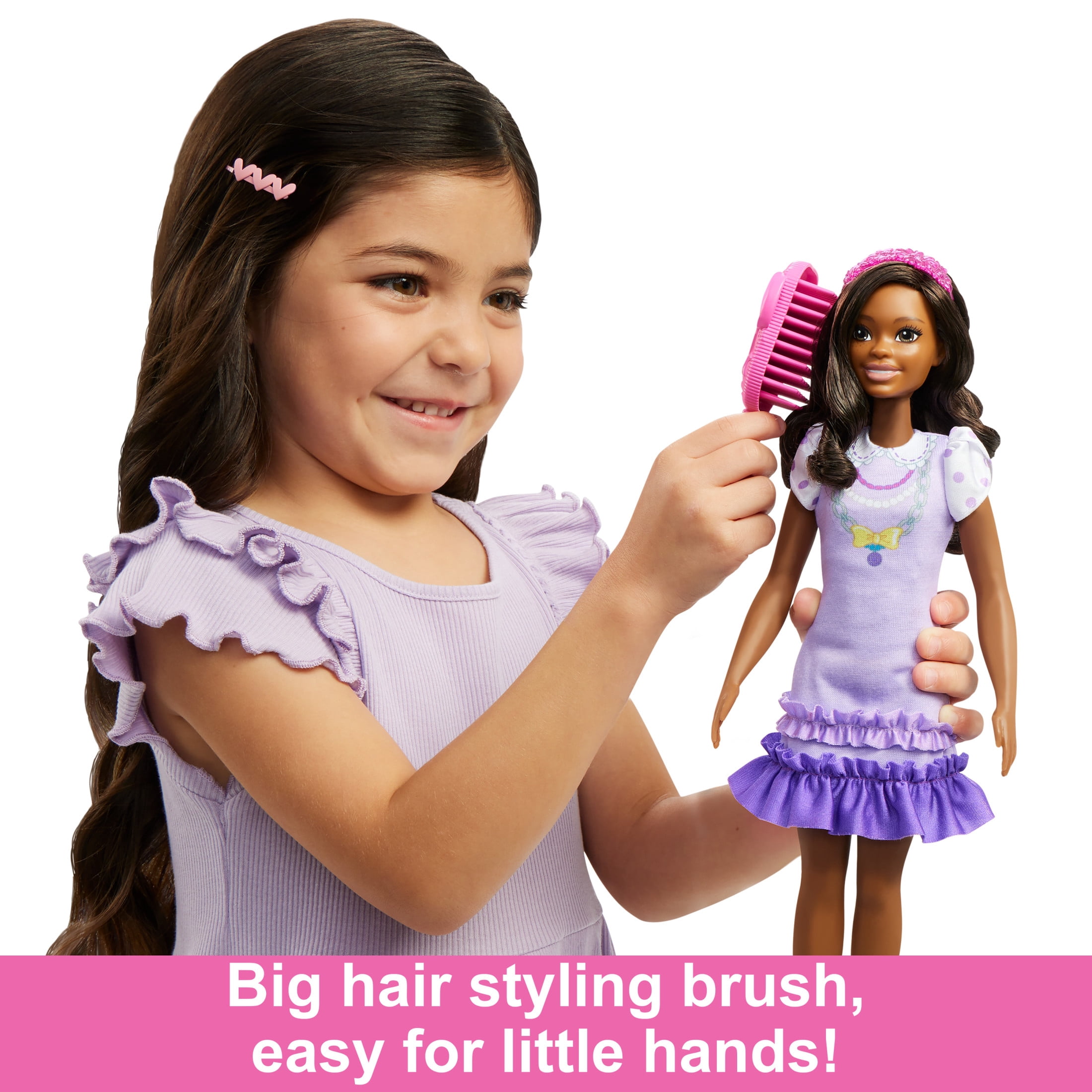 My First Barbie "Brooklyn" Preschool Doll with Soft Posable Body, Poodle & Accessories, 13.5-inch