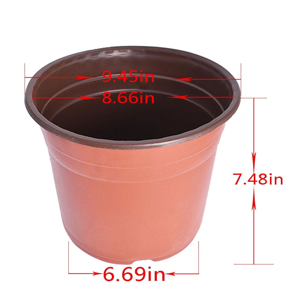 LABLT 50/100Pcs Plastic Plant Flower Pots Nursery Seedlings Garden Plant Pot Red