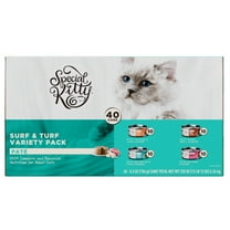 Special Kitty Surf & Turf Pate Wet Cat Food Variety Pack, 5.5 oz Cans (40 pack)