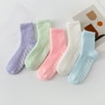 thumbnail image 4 of Non Slip Socks for Women Winter Warm Cozy Fuzzy Slipper Socks Soft Fluffy Hospital Socks with Grips Crew, 4 of 11
